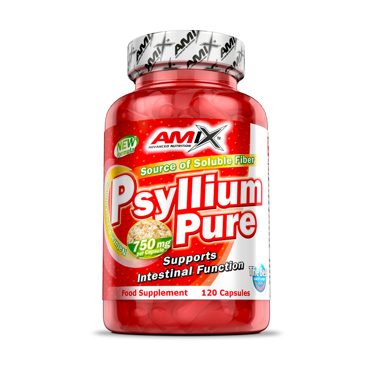 Fibra Psyllium Husk 1500 mg 120 caps – Amix™