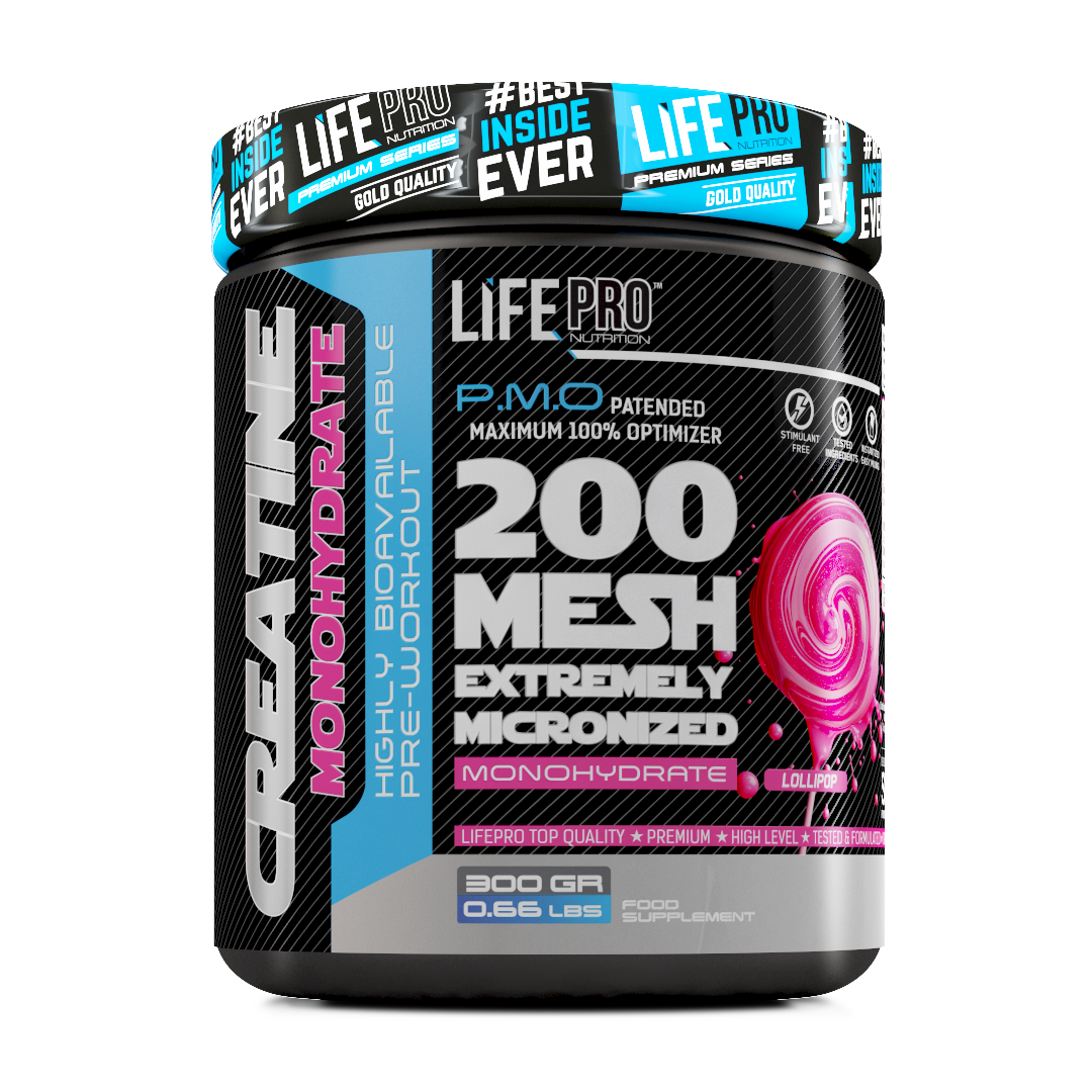 CREATINE MONOHYDRATE 200MESH  LIFE PRO 300G LOLLIPOP