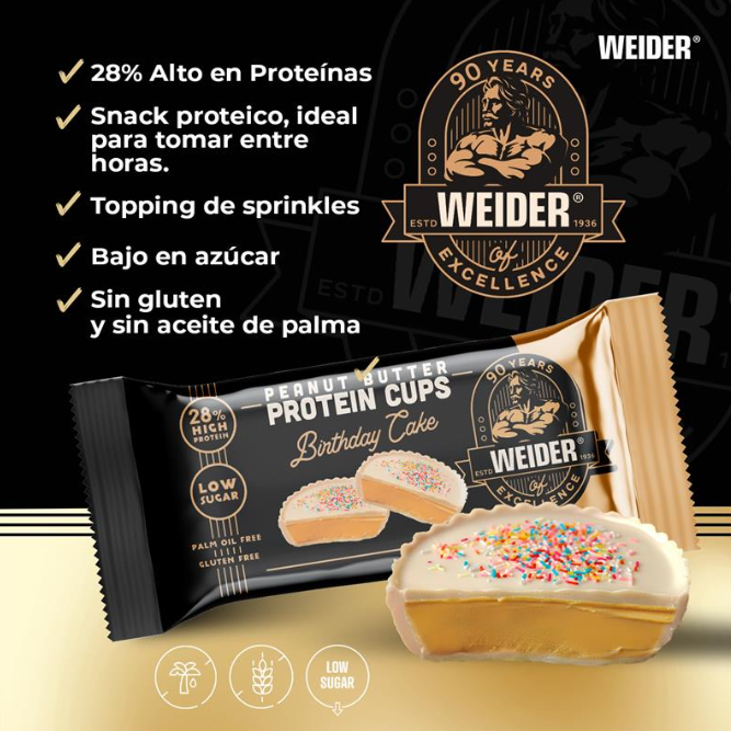 Peanut Butter Protein Cups Birthday Cake
